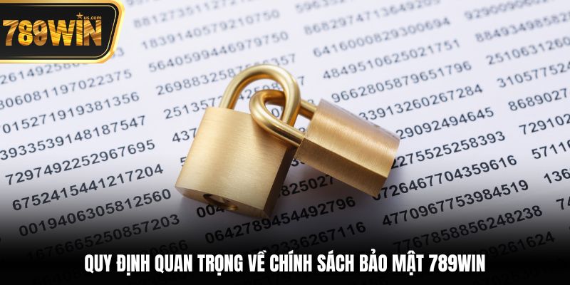 Quy định quan trọng về chính sách bảo mật 789win